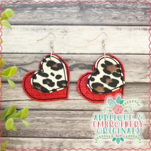 2321 Double Heart Earrings In-The-Hoop Design