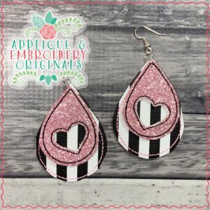 2322 Heart Cutout Earrings In-The-Hoop Design