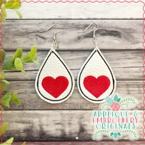2323 Heart Filled Earrings In-The-Hoop Design