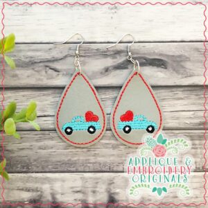 2324 Heart Truck Earrings In-The-Hoop Design