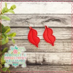 2325 Lips Earrings In-The-Hoop Design