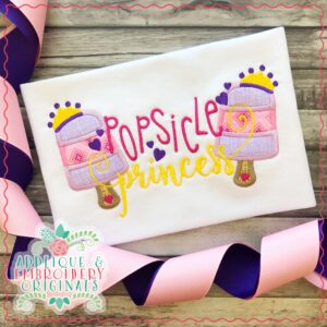 2338 Popsicle Princess Applique Design