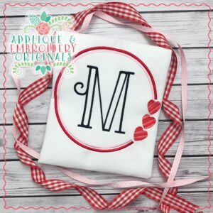 2348 Triple Heart Frame Applique Design