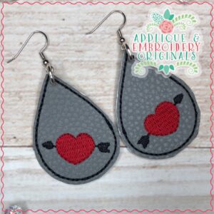 2351 Heart Arrow Earrings In-The-Hoop Design