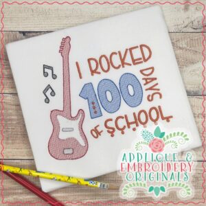 2377 Rocked 100 Days of School Sketch Design