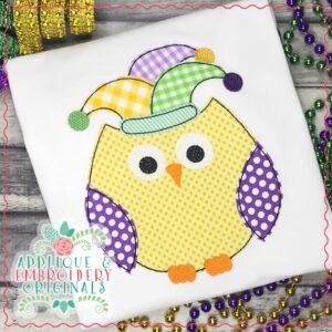 2395 Mardi Gras Owl All-In-One Applique Design