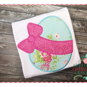 240 Easter Egg Bow Applique Design