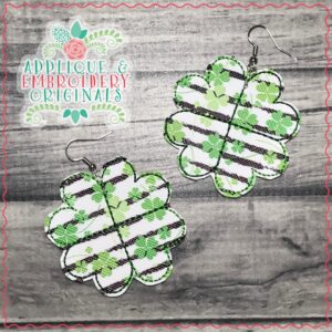 2401 Four Leaf Clover Earrings In-The-Hoop Design