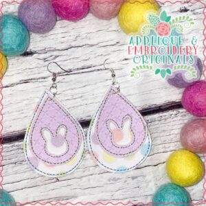 2427 Bunny Head Cutout Earrings In-The-Hoop Design