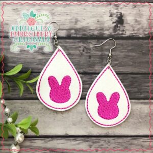 2428 Bunny Head Earrings In-The-Hoop Design