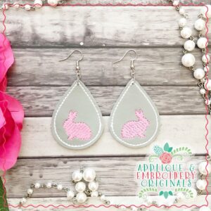 2429 Bunny Silhouette Earrings In-The-Hoop Design