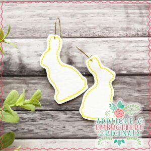 2430 Bunny Silhouette Full Earrings In-The-Hoop Design