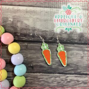 2432 Carrot 2 Earrings In-The-Hoop Design