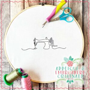 4232 Sewing Machine Line Art Embroidery Design