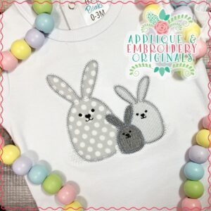 2440 Bunny Trio All-In-One Applique Design