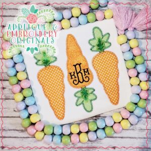 2443 Carrot Trio All-In-One Applique Design
