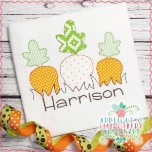 2444 Carrots in Grass All-In-One Applique Design