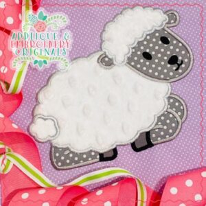 2445 Lamb Laying All-In-One Applique Design