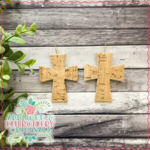 2451 Cross 6 Earrings In-The-Hoop Design