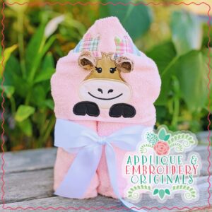 2456 Moose Girl Hooded Towel Design