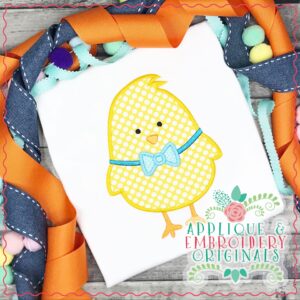 2461 Chick Boy with Tie All-In-One Applique Design