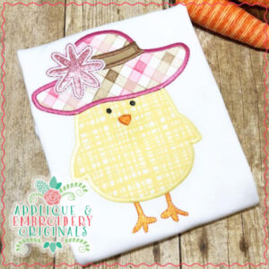 2462 Chick Girl with Hat All-In-One Applique Design