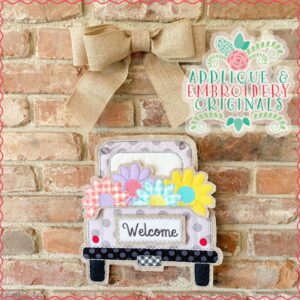 2481 Truck with Flower Tab Interchangeable Door Hanger Design