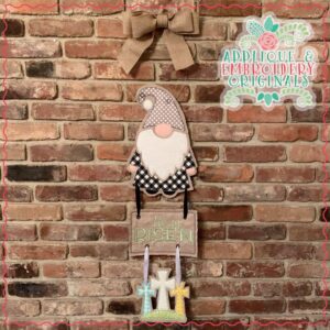 2485 Cross Trio & Plaque Interchangeable for Gnome In-The-Hoop Design