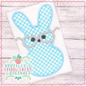 2486 Marshmallow Boy with Glasses Applique Design