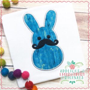 2487 Marshmallow Boy with Mustache Applique Design
