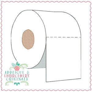 2502 Toilet Paper Applique Design