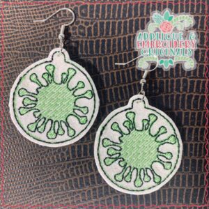 2511 Virus Earrings In-The-Hoop Design