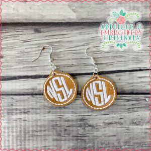 2537 Circle for Monogram Earrings In-The-Hoop Design