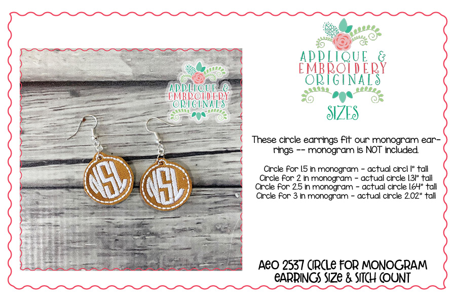 AEO 2537 Circle Monogram Earrings