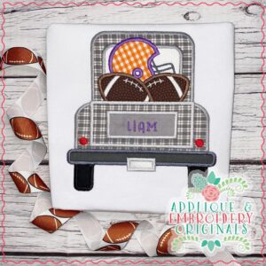 2550 Truck Football & Helmet Applique Design