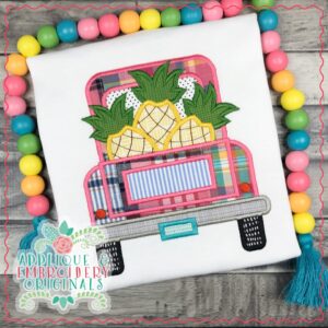 2564 Pineapple Truck Applique Design