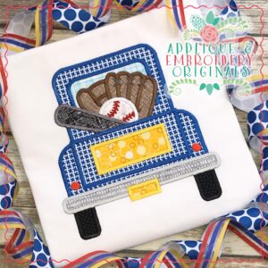 2567 Baseball Truck Applique Design