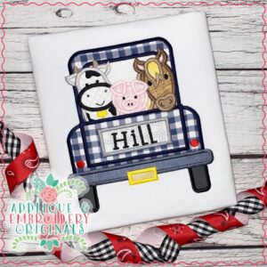 2569 Farm Animals Truck Applique Design