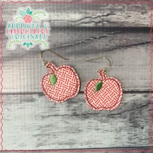 2575 Apple Silhouette Earrings In-The-Hoop Design