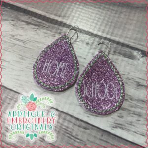 2581 Home School Earrings In-The-Hoop Design