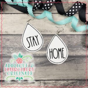 2591 Stay Home Earrings In-The-Hoop Design