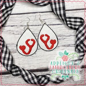 2592 Stethoscope Earrings In-The-Hoop Design