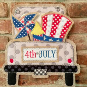 2609 4th of July Hat Rocket Tab Interchangeable Design for Truck