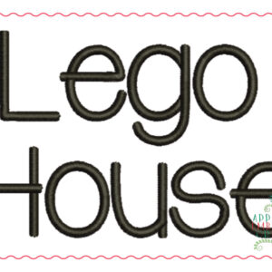 261 Lego House Embroidery Font
