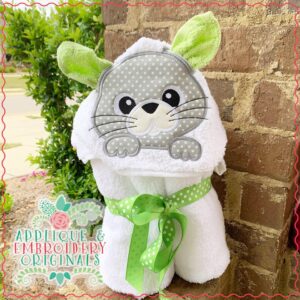 2614 Kitty Boy Hooded Towel Design