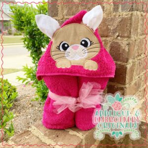 2615 Kitty Girl Hooded Towel Design
