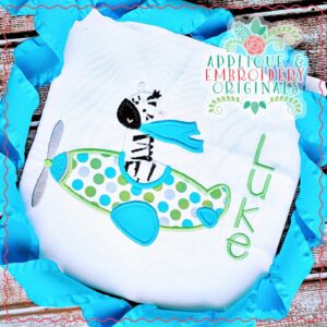 2633 Zebra Pilot Applique Design