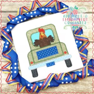 2635 Rooster Truck Applique Design