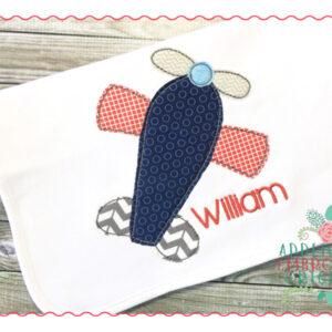 264 Airplane Simple Stitch Applique Design