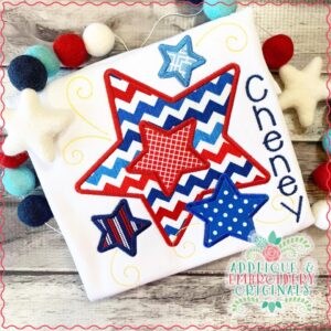 2657 4th of July Stars and Swirls Applique Design